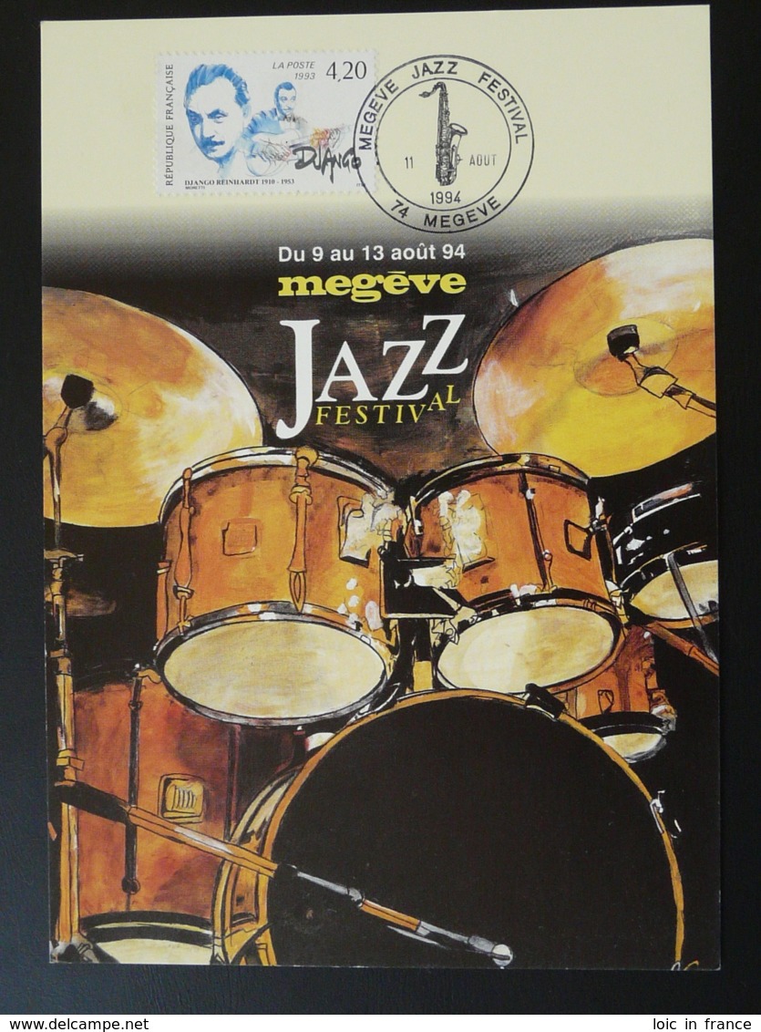 Carte Maximum Card Django Reinhardt Jazz Festival Megeve 74 Haute Savoie 1994 - Musique
