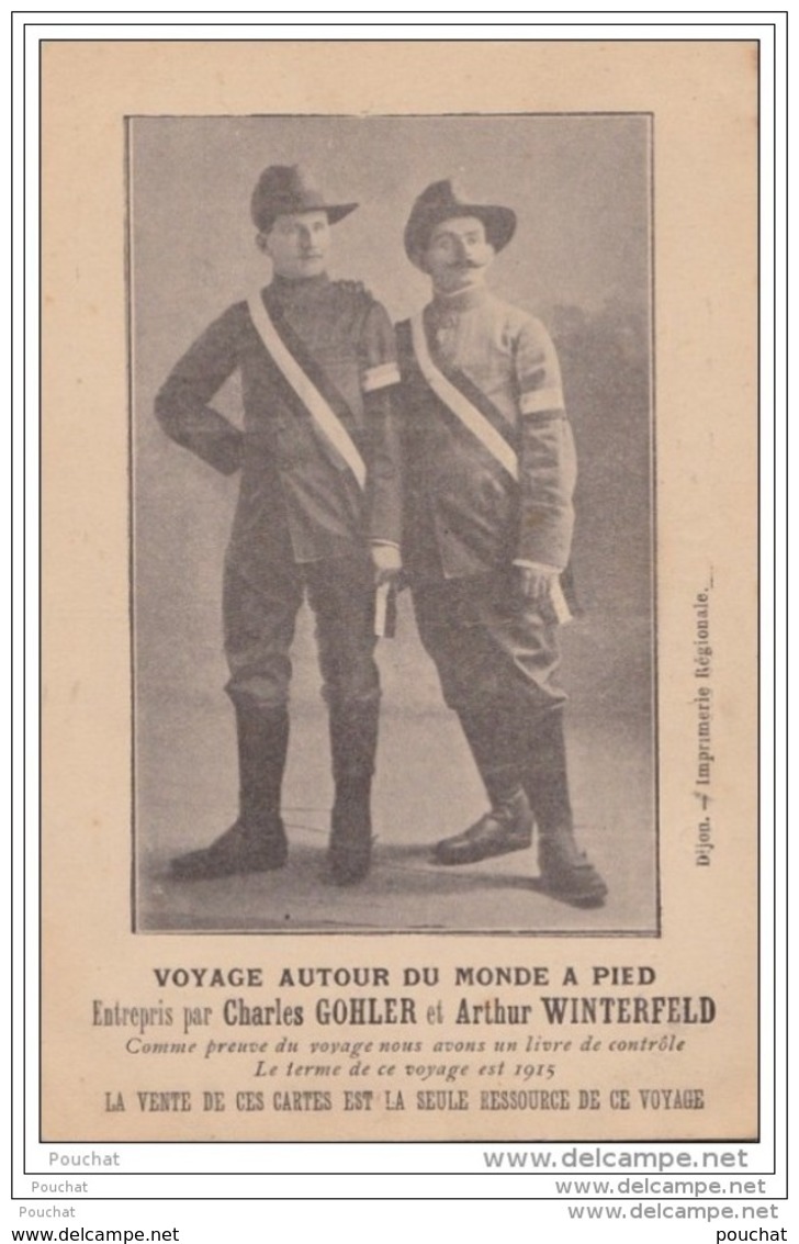 VOYAGE AUTOUR DU MONDE A PIED Entrepris Par Charles GOHLER Et Arthur WINTERFELD - (éditeur Dijon - Imprimerie Régionale) - Other & Unclassified