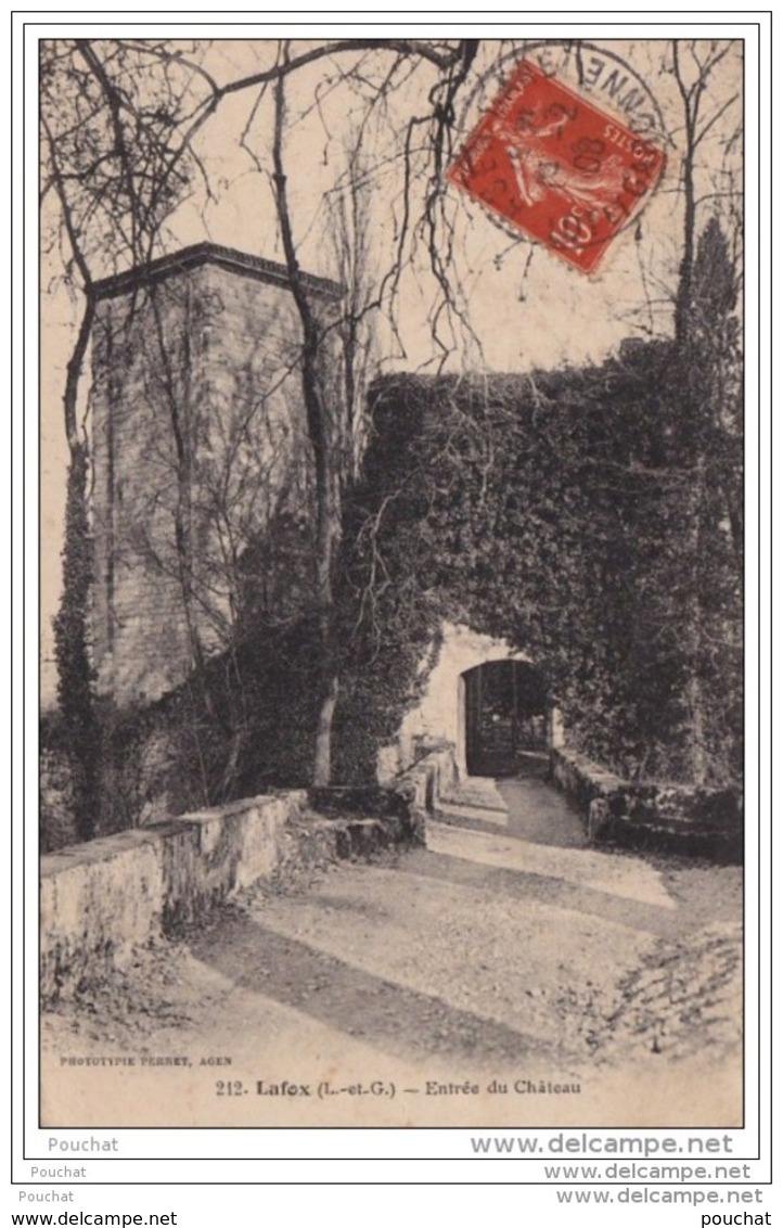 47) LAFOX  (Lot Et Garonne)   Entrée Du Château - Autres & Non Classés