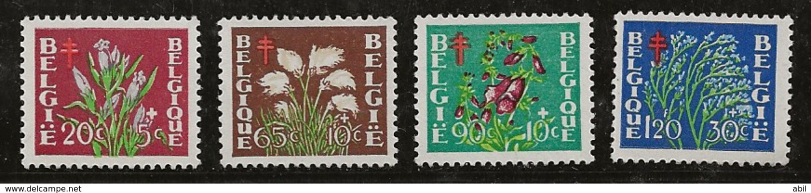 Belgique 1950 N°Y.T. :  834 à 837 ** - Nuevos