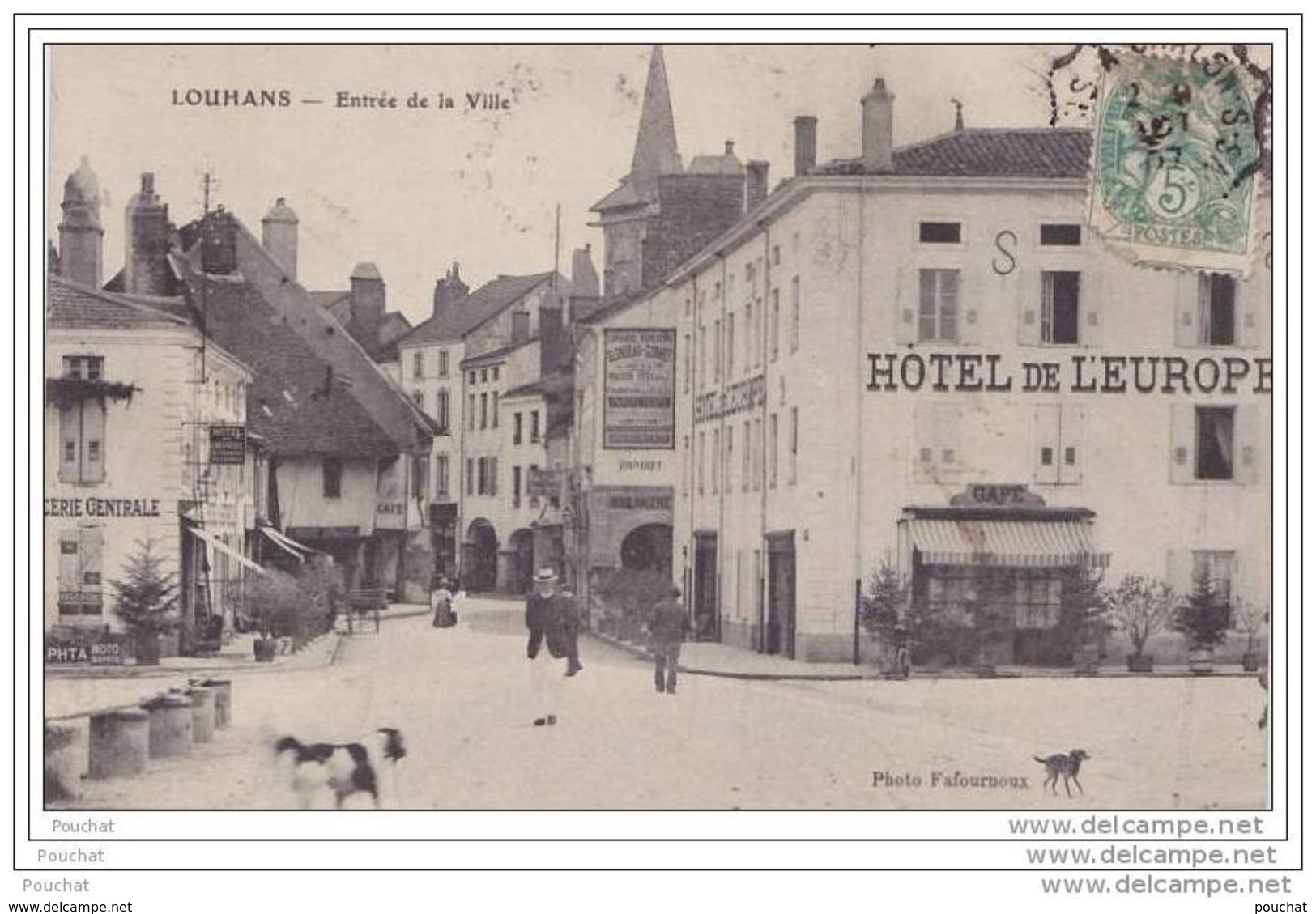 71) Louhans.- Entrée De La Ville   - (animée -  Café - Hôtel - Boulangerie) - Louhans