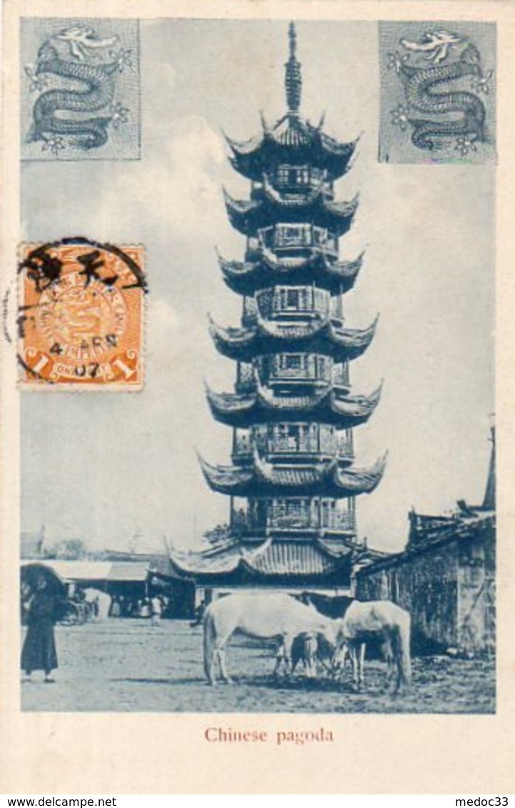 Chine,Cpa Chinese Pagoda - China