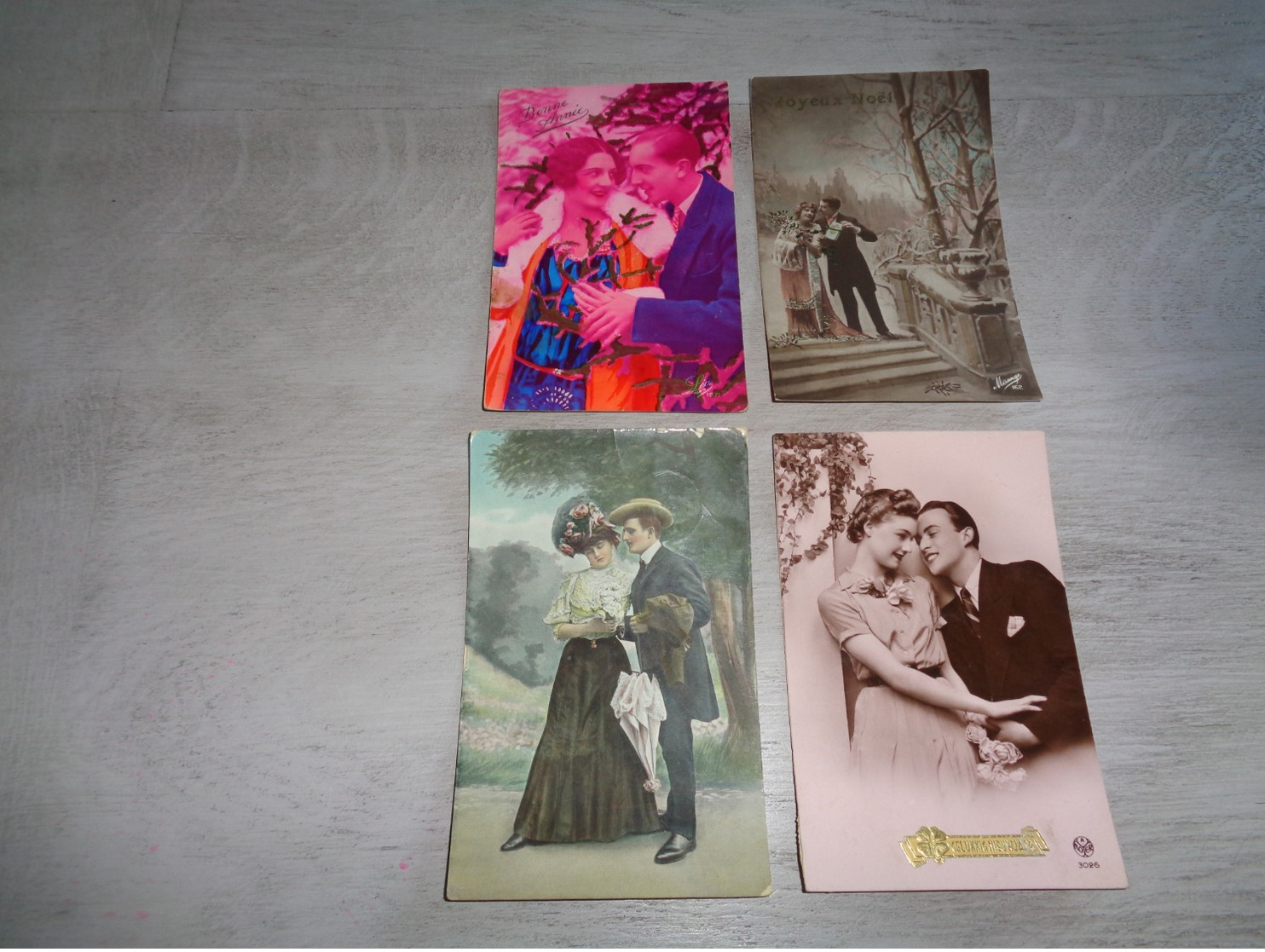Beau lot de 60 cartes postales de fantaisie  couples  couple    Mooi lot van 60 postkaarten fantasie koppels  koppel