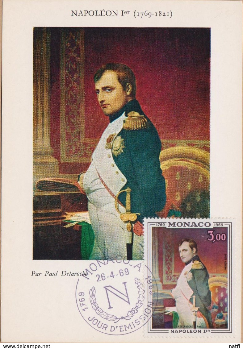 CARTE TIMBRE  1969 NAPOLEON 1er - Cartoline Maximum