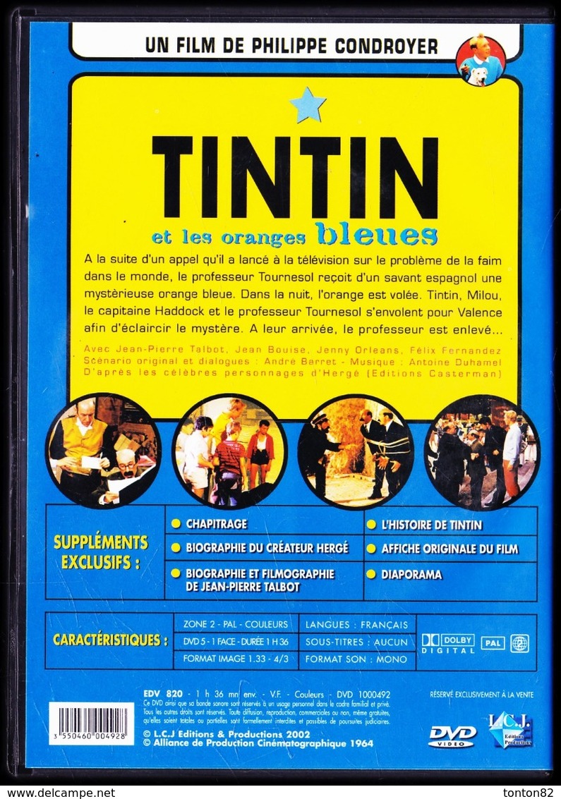 TINTIN Et Les Oranges Bleues - Jean-Pierre Talbot - Jean Bouise . - Dessin Animé