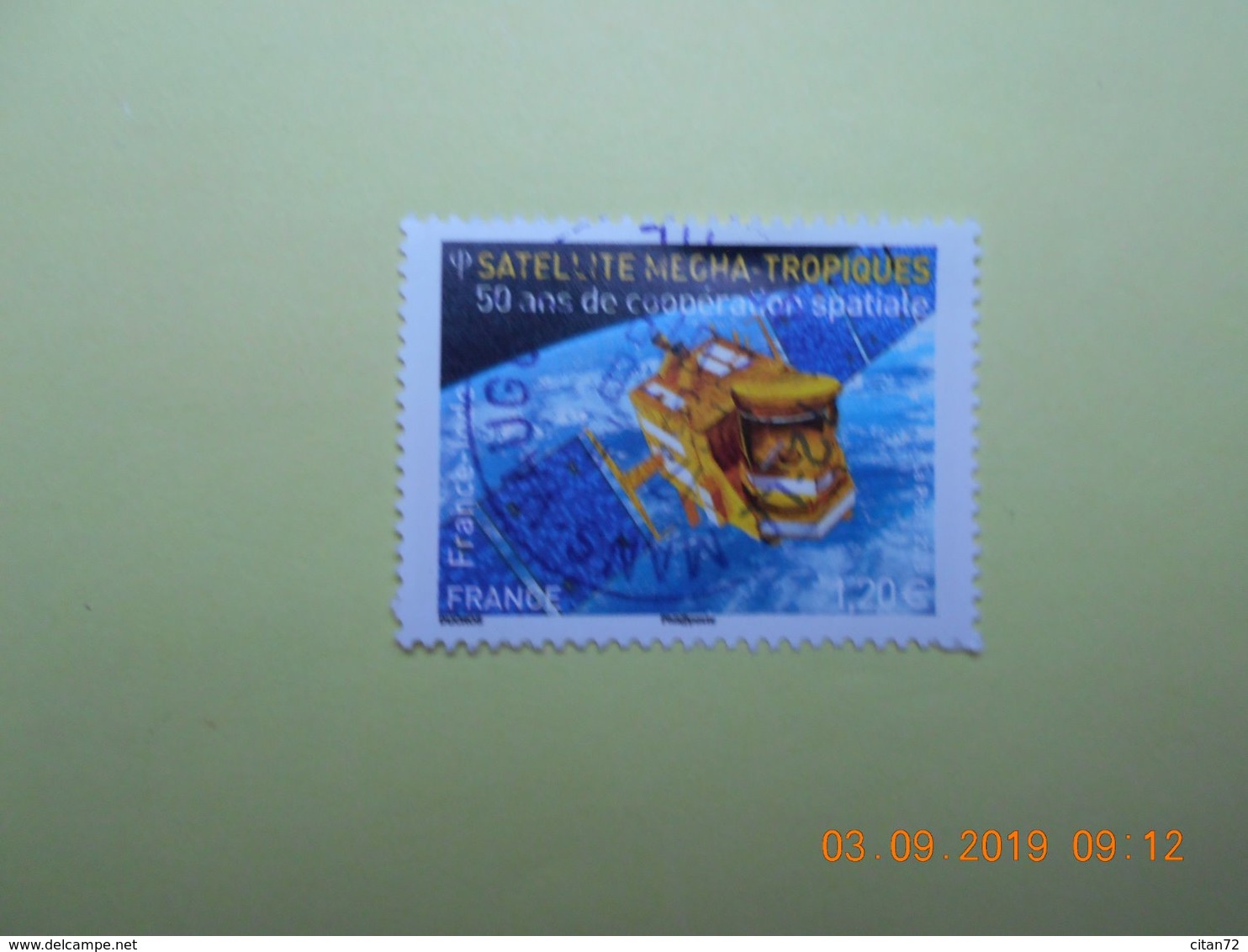 FRANCE 2015   YTN° 4946 CINQUENTENAIRE COOPERATION SPATIALE FRANCE-INDE  Timbre Neuf Oblitéré - Used Stamps