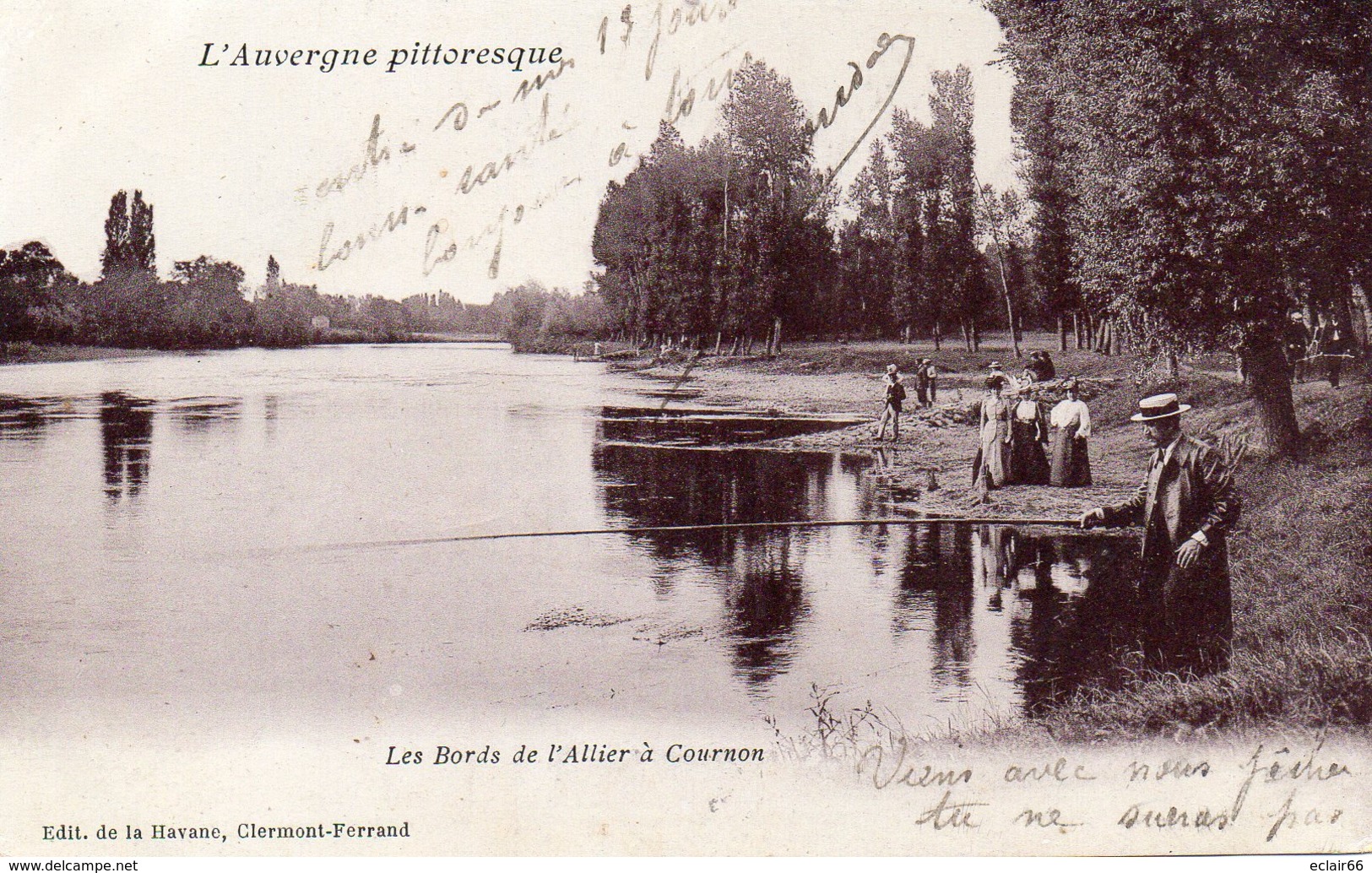 63 Cournon D' Auvergne Les Bords De L'Allier A Aubiere Clermont Ferrand CPA Glacé 1905 EDIT De La HAVANNE - Aubiere