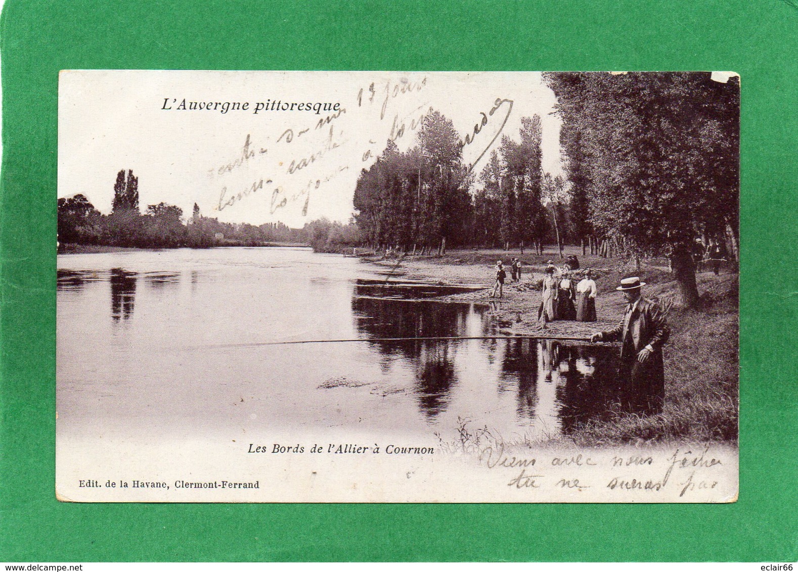 63 Cournon D' Auvergne Les Bords De L'Allier A Aubiere Clermont Ferrand CPA Glacé 1905 EDIT De La HAVANNE - Aubiere