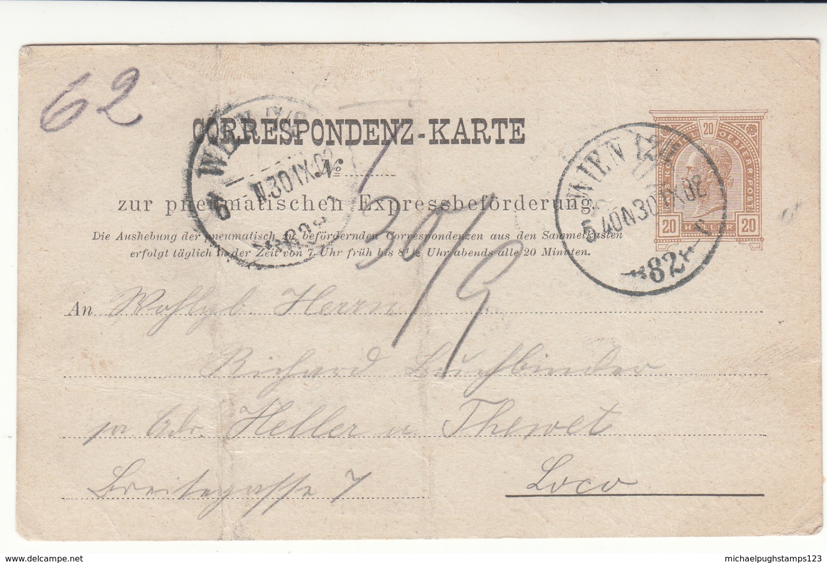 Austria / Stationery / Rohrpost / Pneumatic Mail - Sonstige & Ohne Zuordnung