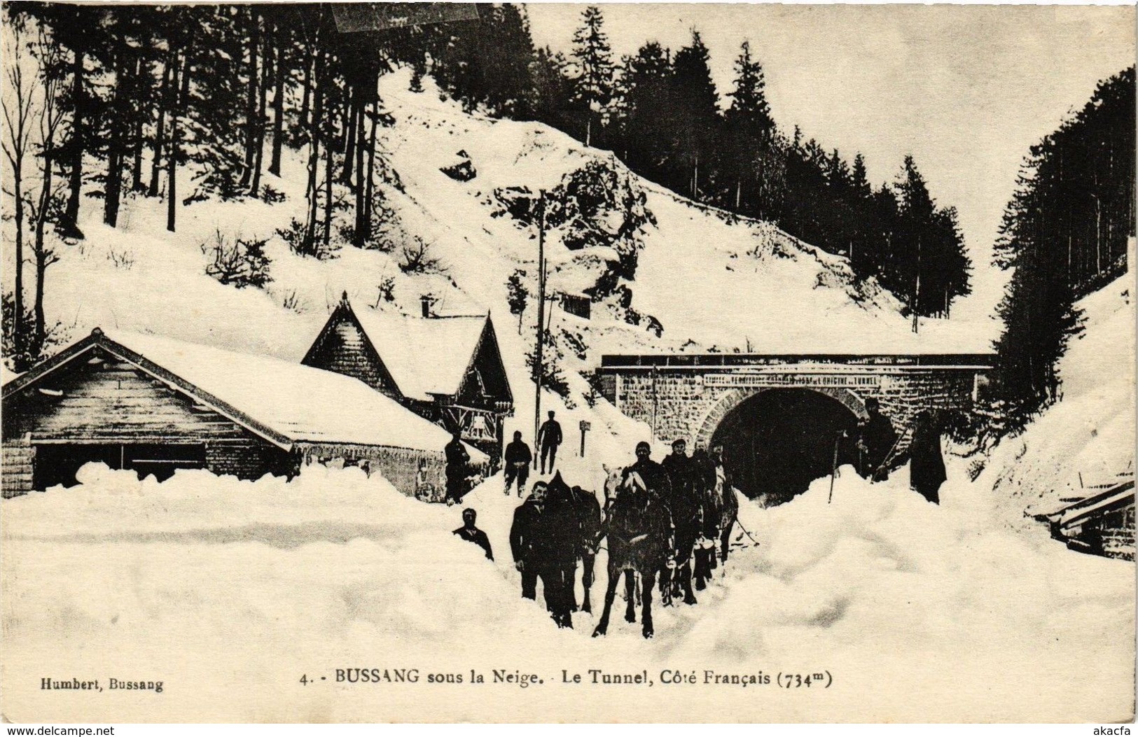 CPA BUSSANG Sous La Neige-Le Tunnel-Coté Francais (184677) - Col De Bussang