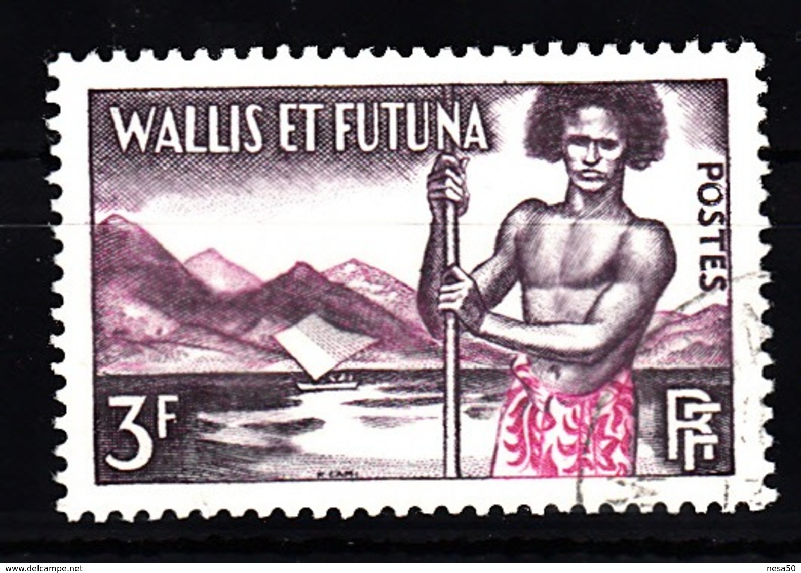 Wallis En Futuna 1957 Mi Nr  182 , Polynesiër,  Gestempeld - Used Stamps