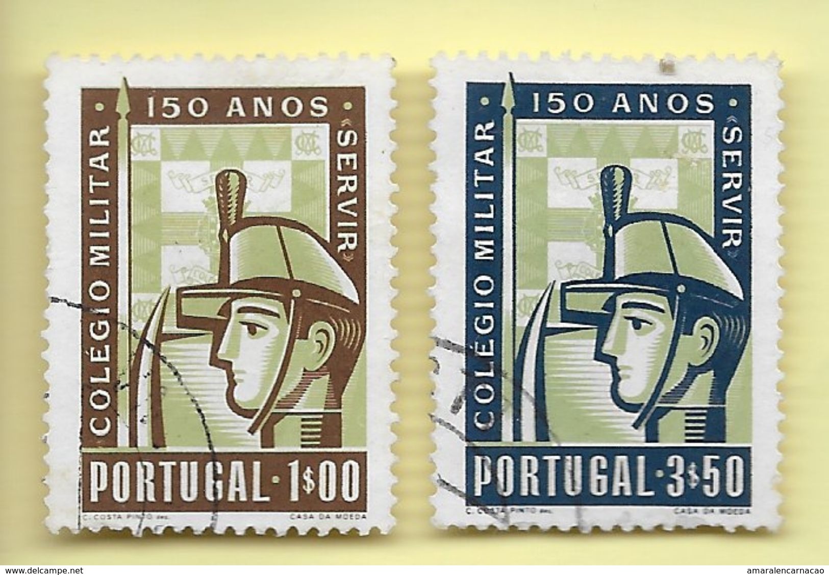 TIMBRES - STAMPS - PORTUGAL - 1954 - 150 °. CENTENAIRE DE LA FONDATION DU COLLÈGE MILITAIRE - SÉRIE TIMBRES OBLITÉRÉS - Oblitérés