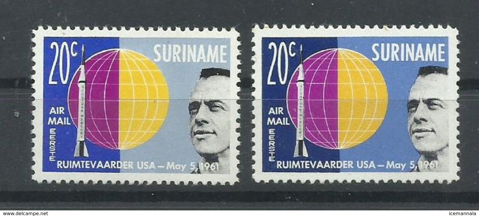 SURINAM YVERT AEREO 27  (1ª Y 2ª  TIRADA)   MNH  ** - Surinam