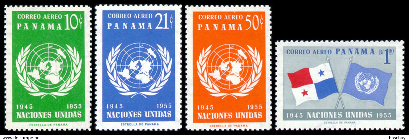 Panama, 1958, United Nations 10th Anniversary, MNH, Michel 517-520A - Panama