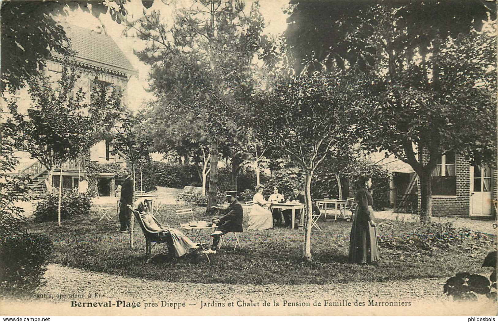 SEINE MARITIME  BERNEVAL  Jardin Et Chalet De La Pension De Famille Des Marronniers - Berneval