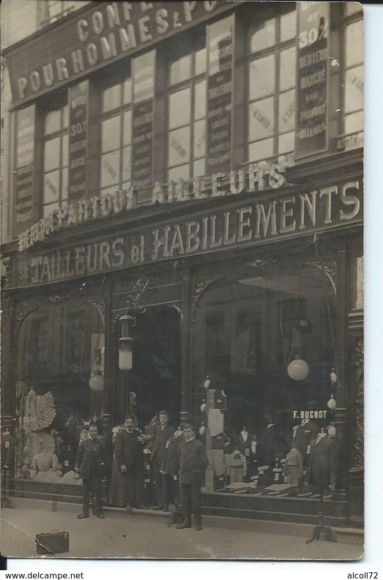 Carte Photo:Douai-Tailleur Habillement Bugnot. - Douai