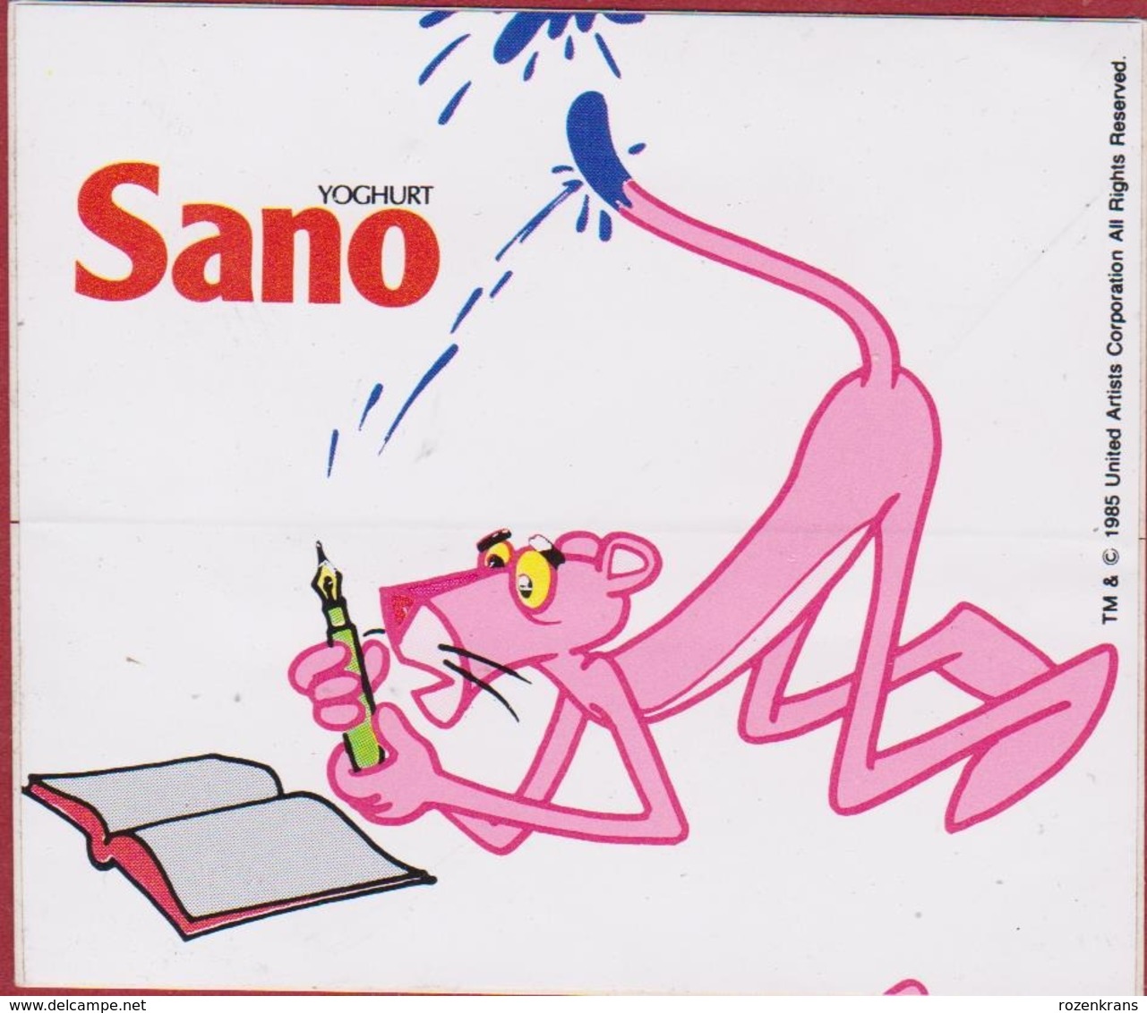 Sticker Autocollant The Pink Panther De Roze Panter Sano Yoghurt Reclame TV Series Vulpen Fountain Pen Aufkleber Adesivo - Stickers