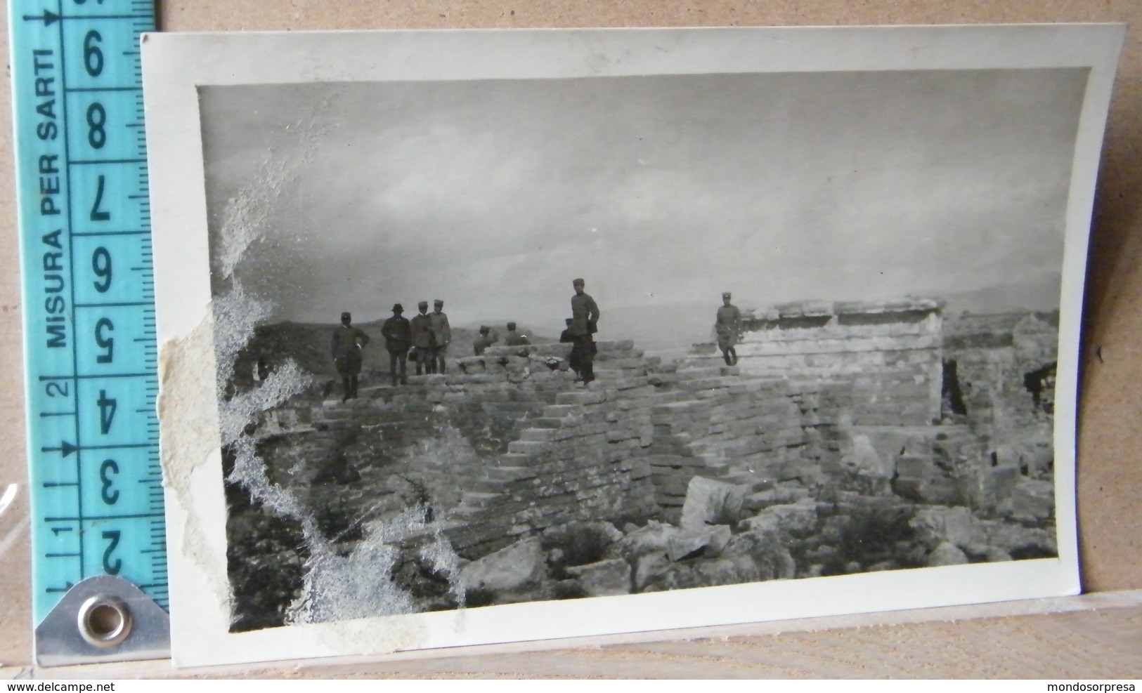 MONDOSORPRESA, ( FT11) CARTOLINA FOTOGRAFICA, RODI CASTELLO DI LINDOS, 1916,NON VIAGGIATA - Grecia