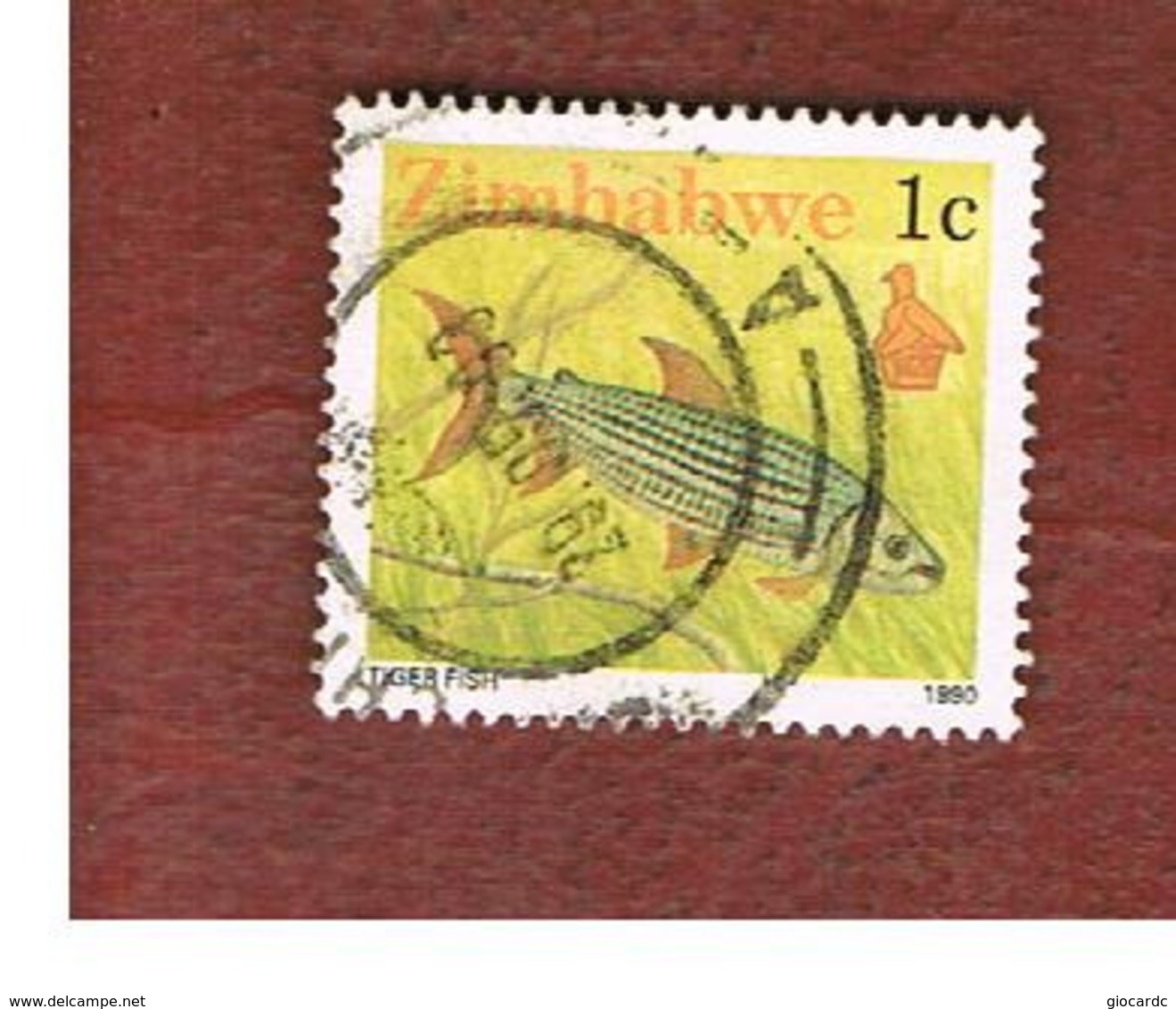 ZIMBABWE  -  SG 768 -  1990  FISHES: TIGERFISH   - USED ° - Zimbabwe (1980-...)