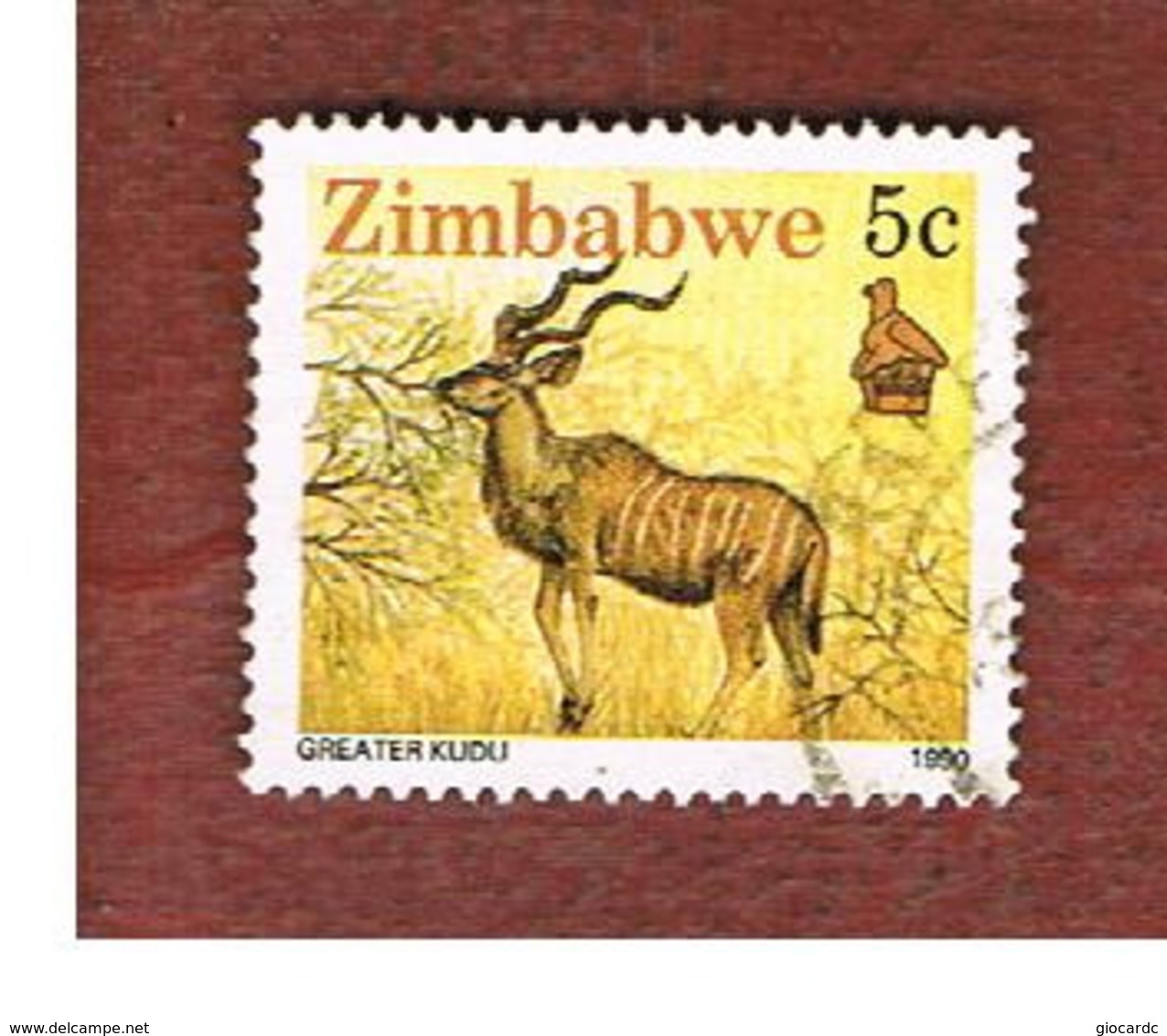 ZIMBABWE  -  SG 772 -  1990  ANIMALS: GREATER KUDU     - USED ° - Zimbabwe (1980-...)