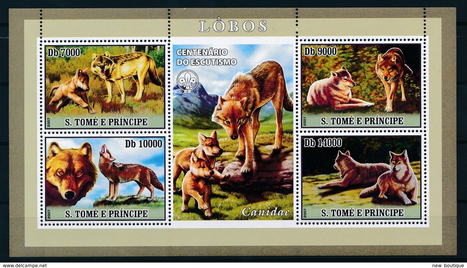 NB - [401386]TB//**/Mnh-Sao Tomé-et-Principe 2007 - Centenaires Du Scoutisme, Loups - Sonstige & Ohne Zuordnung