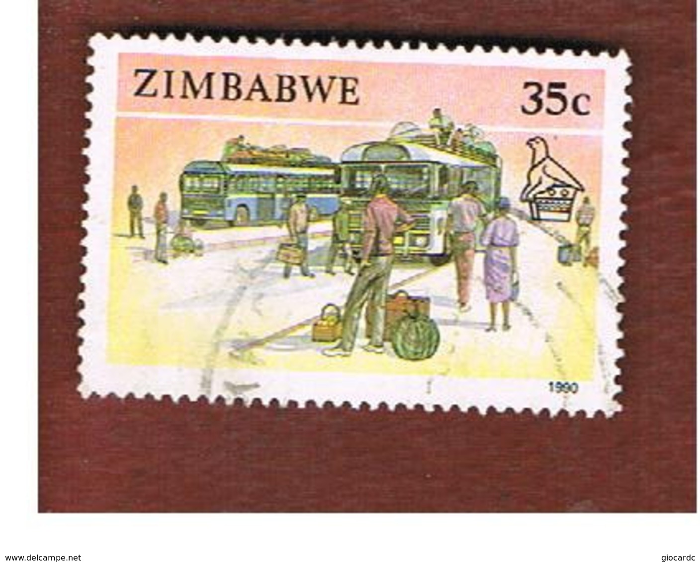 ZIMBABWE  -  SG 781 -  1990  TRANSPORTS: BUSES    - USED ° - Zimbabwe (1980-...)