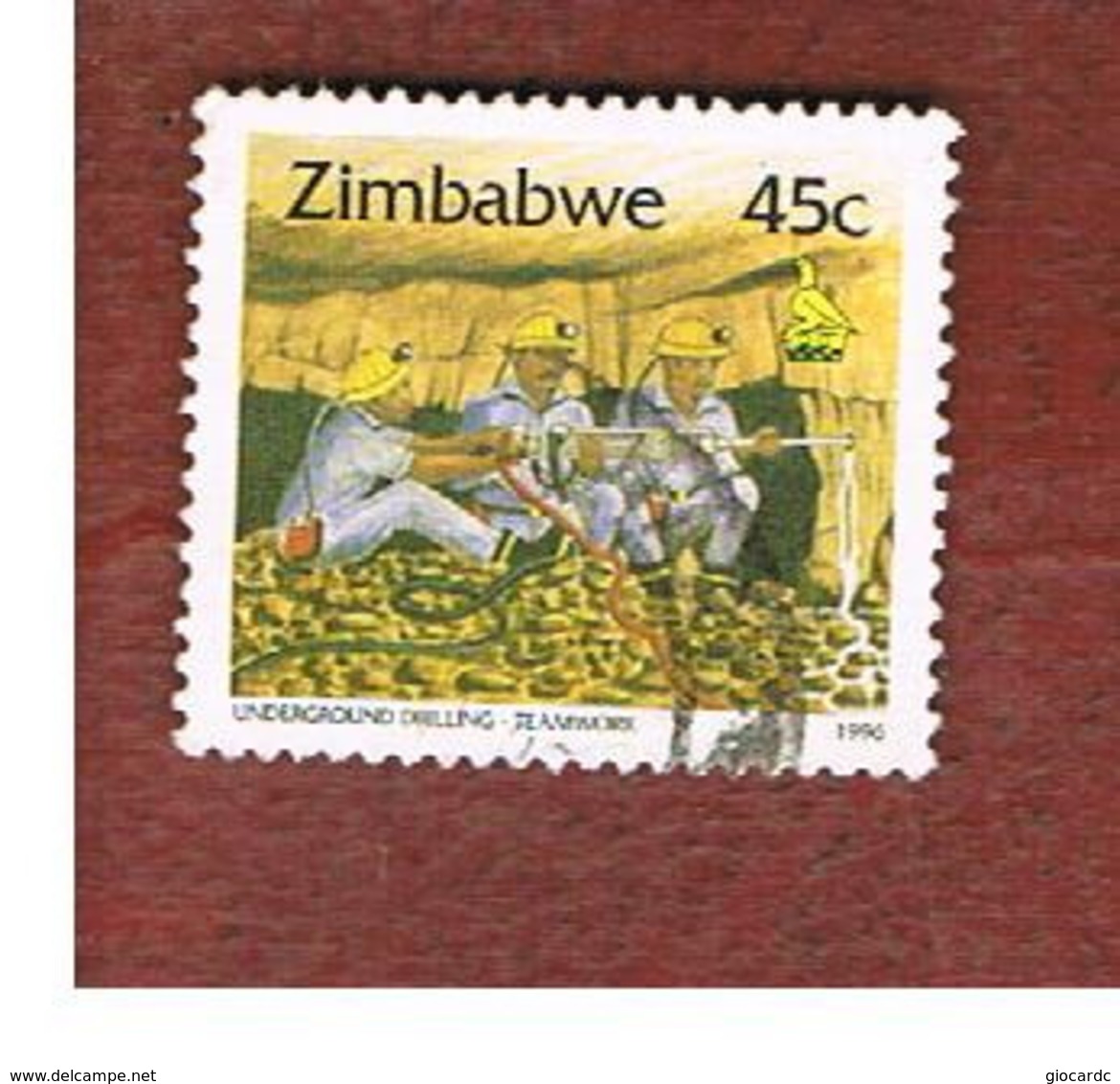 ZIMBABWE  -  SG 896a -  1996  MINING TEAM     - USED ° - Zimbabwe (1980-...)