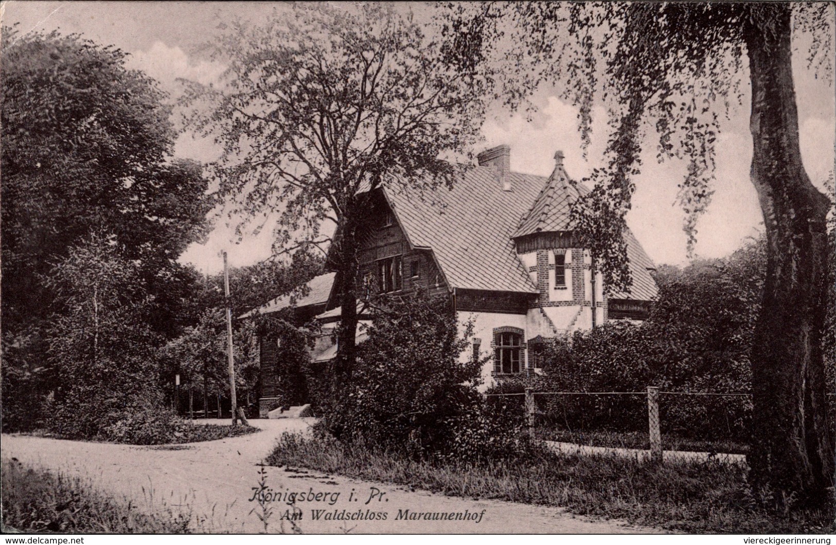 ! Alte Ansichtskarte Königsberg In Ostpreussen, Am Waldschloss Maraunenhof, 1907 - Ostpreussen