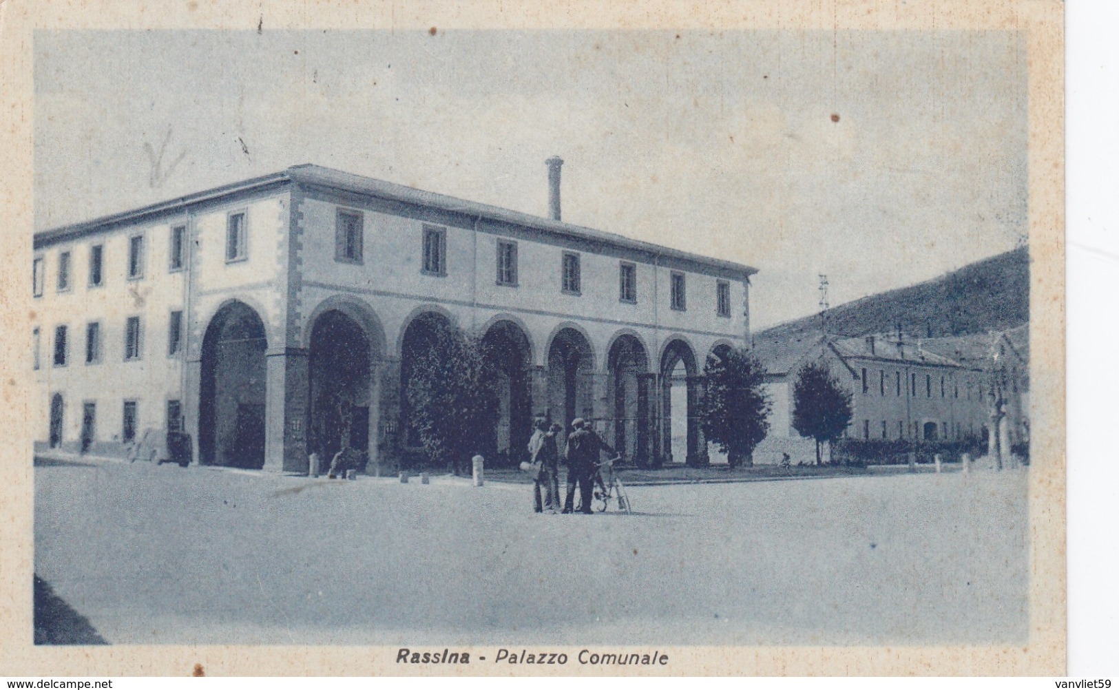 RASSINA-AREZZO-PALAZZO COMUNALE-CARTOLINA VIAGGIATA IL 1-8-1951-CARTOLINA PRODOTTA NEGLI ANNI 40 - Arezzo