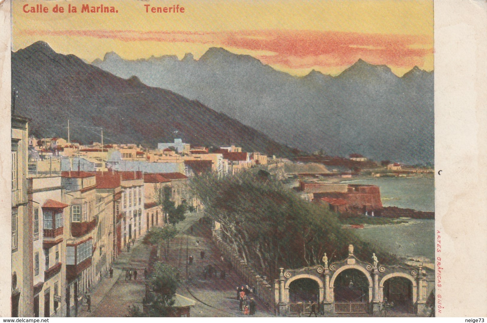 Carte Postale Ancienne D'Espagne - Iles Canaries - Tenerife - Calle De La Marina - Tenerife