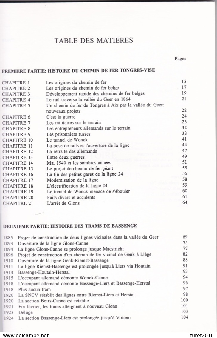 Histoire Des Chemins De Fer Dans La Vallee Du Geer Par Vanstipelen  133 Pages - Eisenbahnen