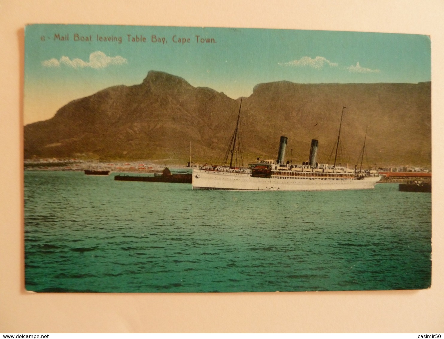 MAIL BOAT LEAVING TABLE BAY CAPE TOWN - Commerce