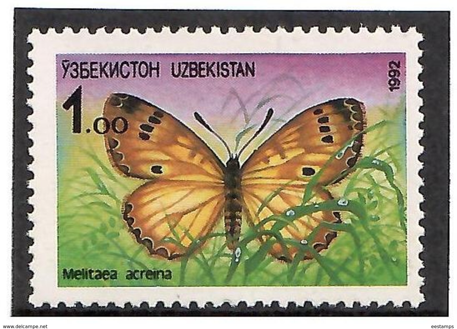 Uzbekistan 1992. Fauna (Butterfly). 1v: 1.oo   Michel # 2 - Ouzbékistan