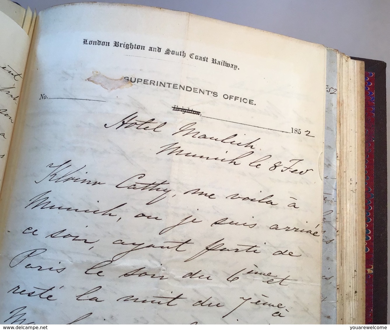 1847-1871 lettres manuscrites de William Mackenzie(railway engineer Liverpool London Brighton Paris Portugal ferroviaire