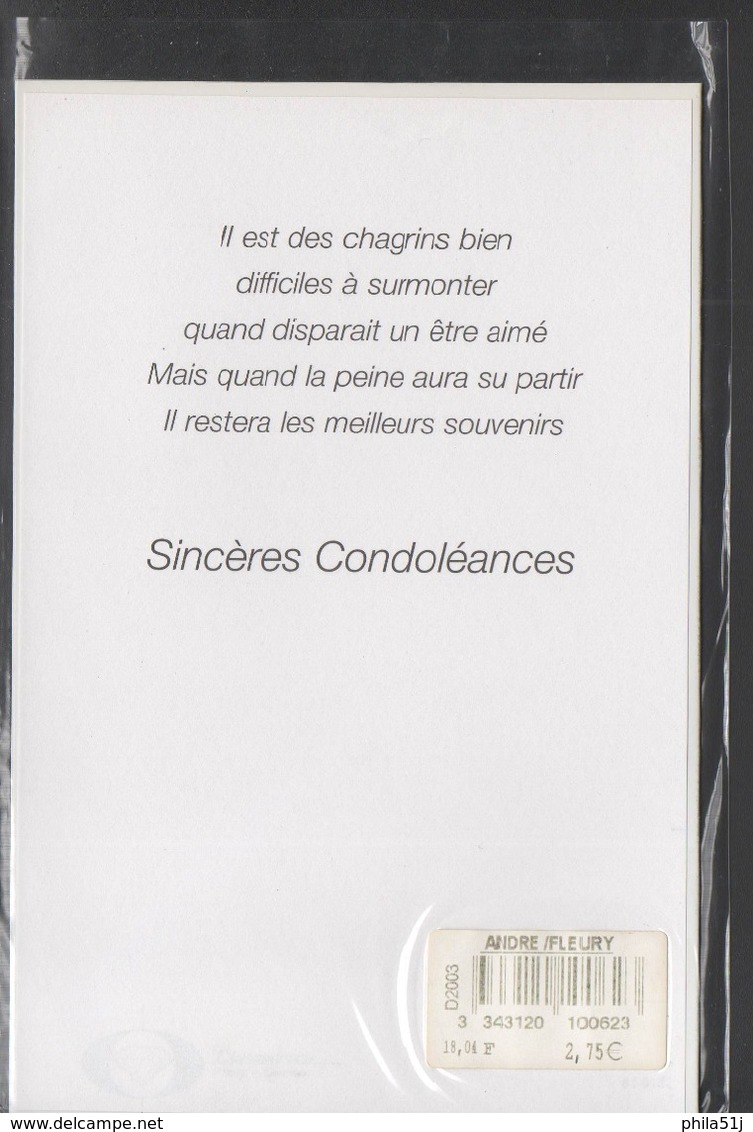 SINCERES CONDOLEANCES - Funérailles