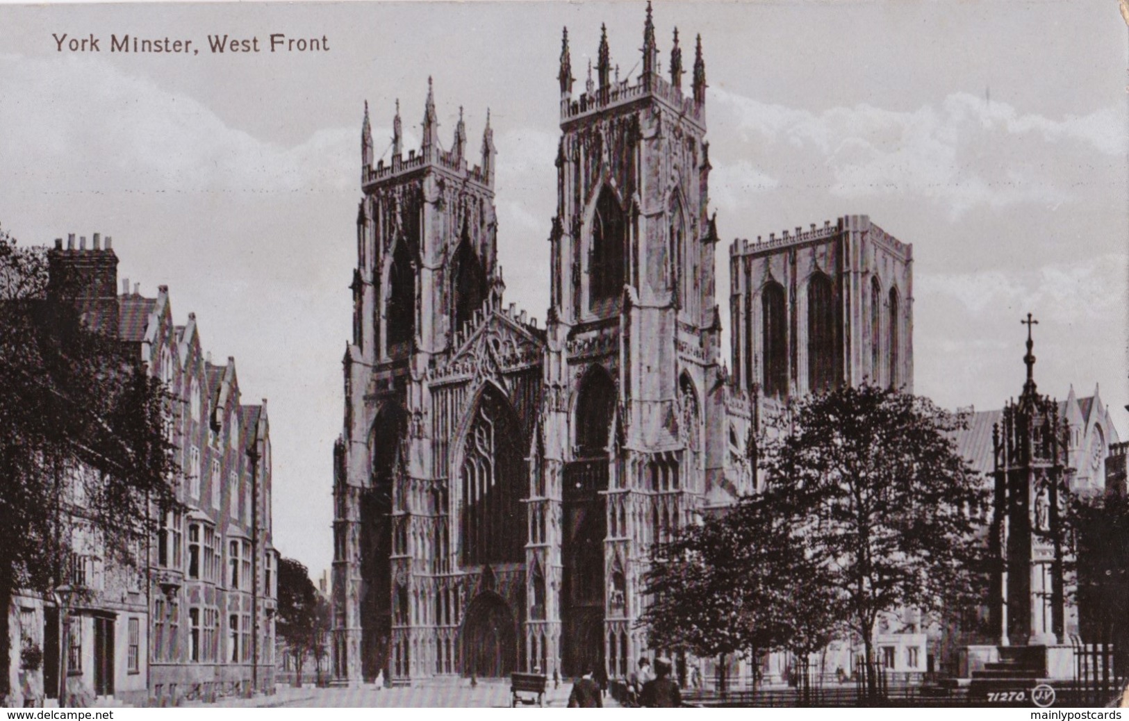 AN44 York Minster, West Front - 1910's RPPC - York