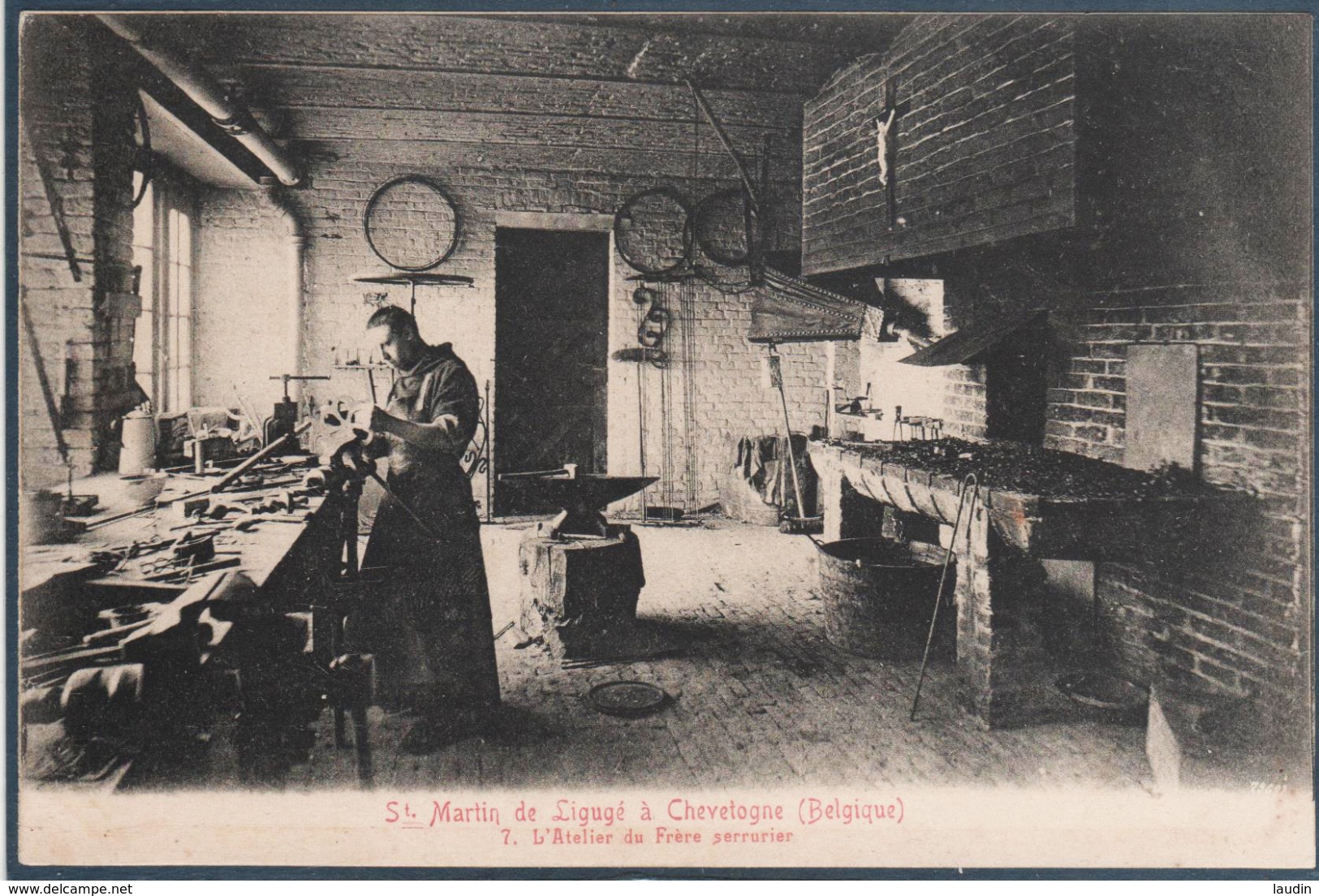 Saint Martin De Ligugé à Chevelogne , L'atelier Du Frère Serrurier , Animée - Ciney