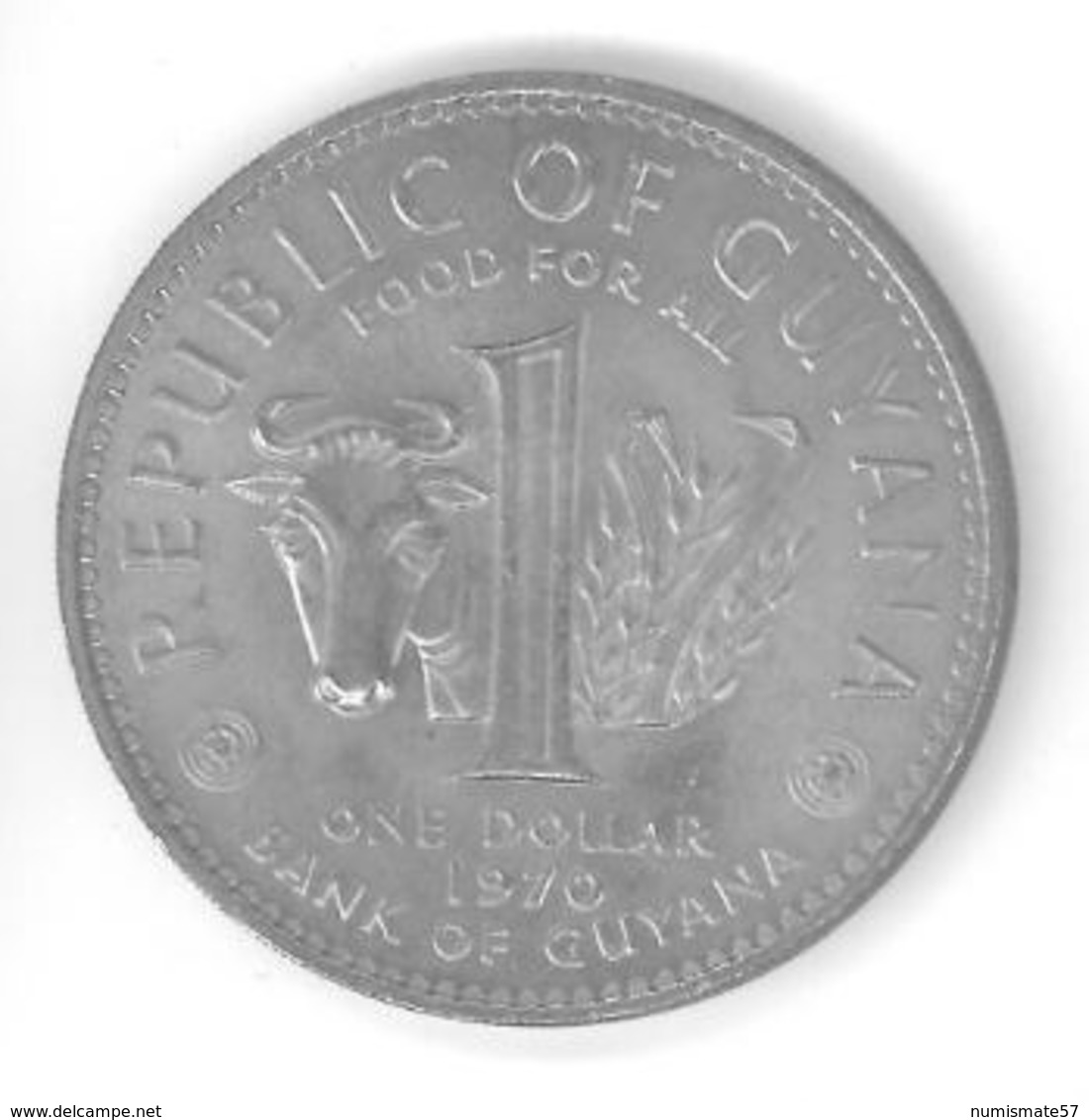 GUYANA - 1 DOLLAR 1970 - FAO - Guyana