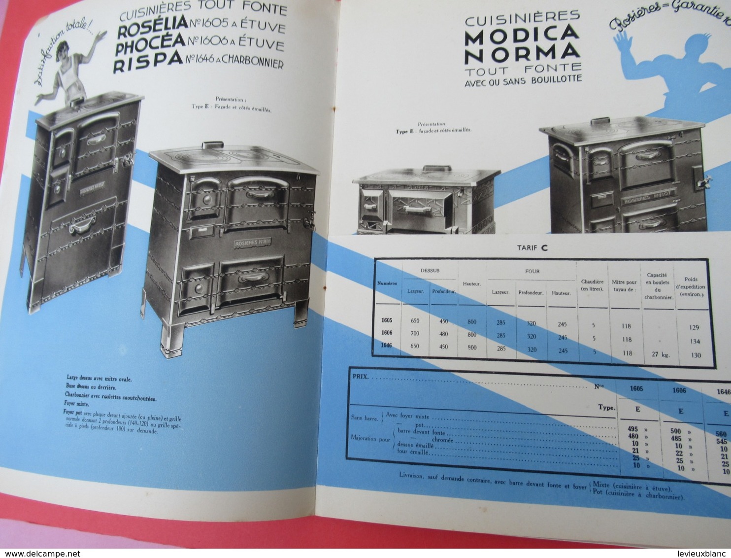 Catalogue-Tarif/ Fonderie/ Chauffage-Cuisine/ FONDERIES De ROSIERES/Bourges/ 1936   CAT255 - Other & Unclassified