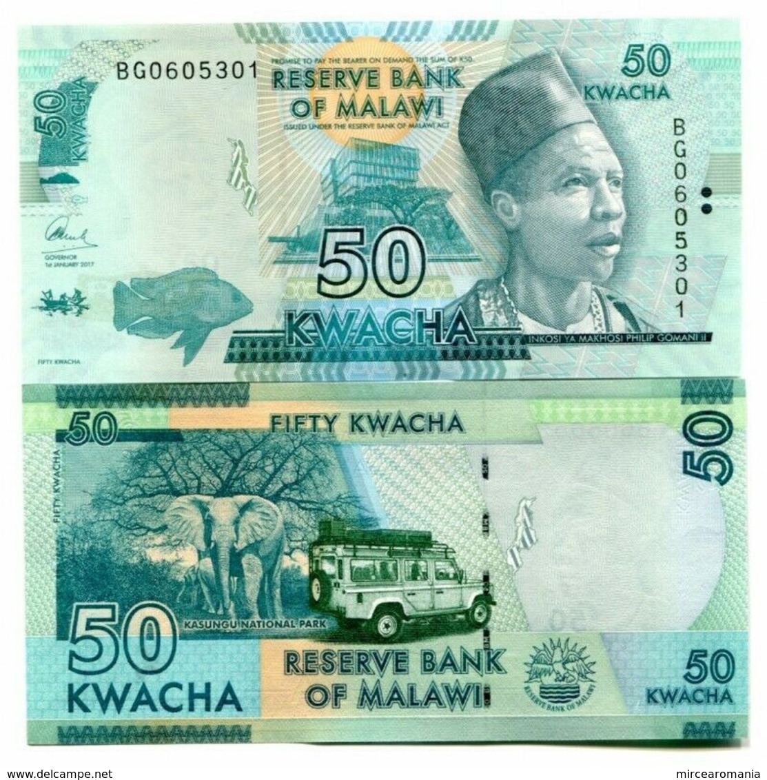 MALAWI - 50 KWACHA - 2017 - UNC - Malawi