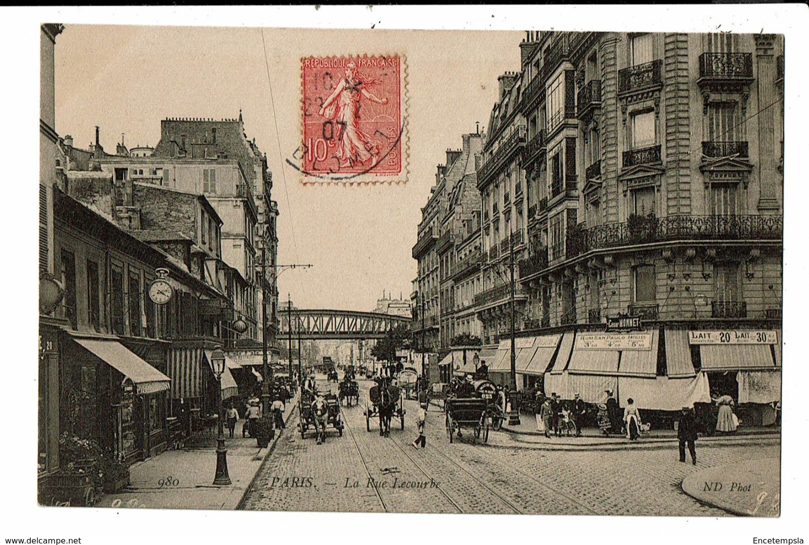 CPA-Carte Postale - FRANCE -Paris-Rue Lecourbe En 1907 VM6110 - Places, Squares