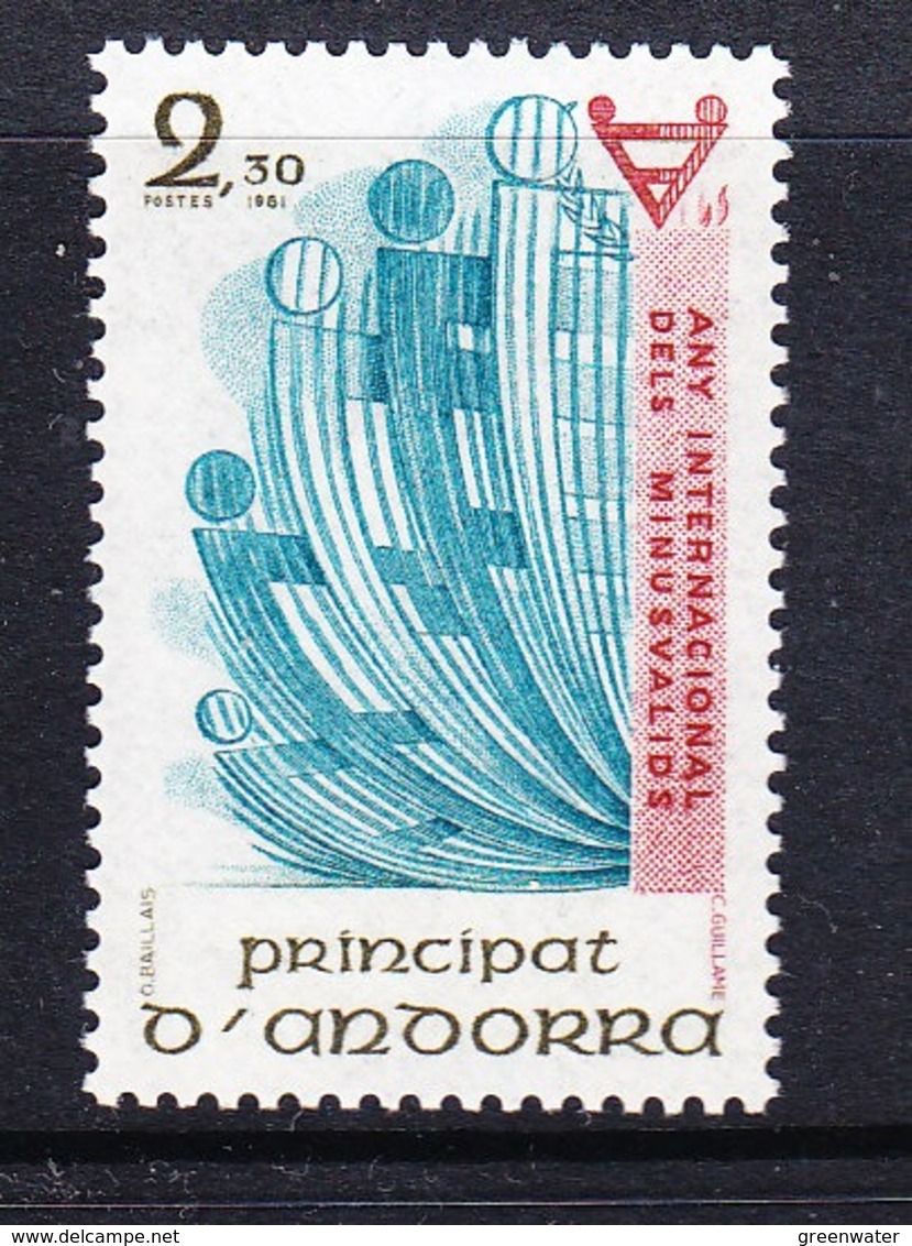 Andorra Fr. 1981 Jahr Der Behinderten 1 V  ** Mnh (44554N) - Ongebruikt