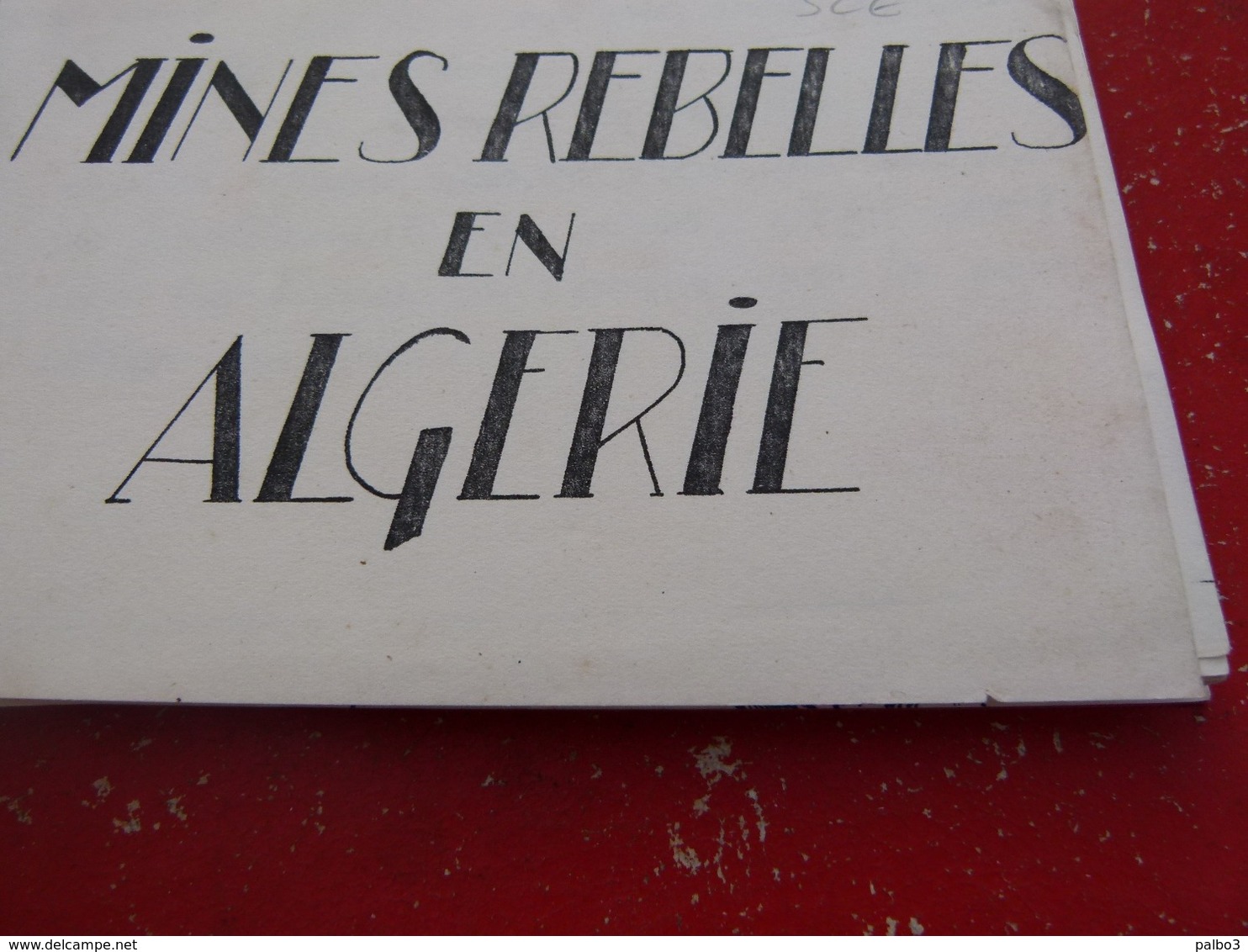 Algerie Rare Manuel Instruction Sur Les Mines Rebelles - 1939-45