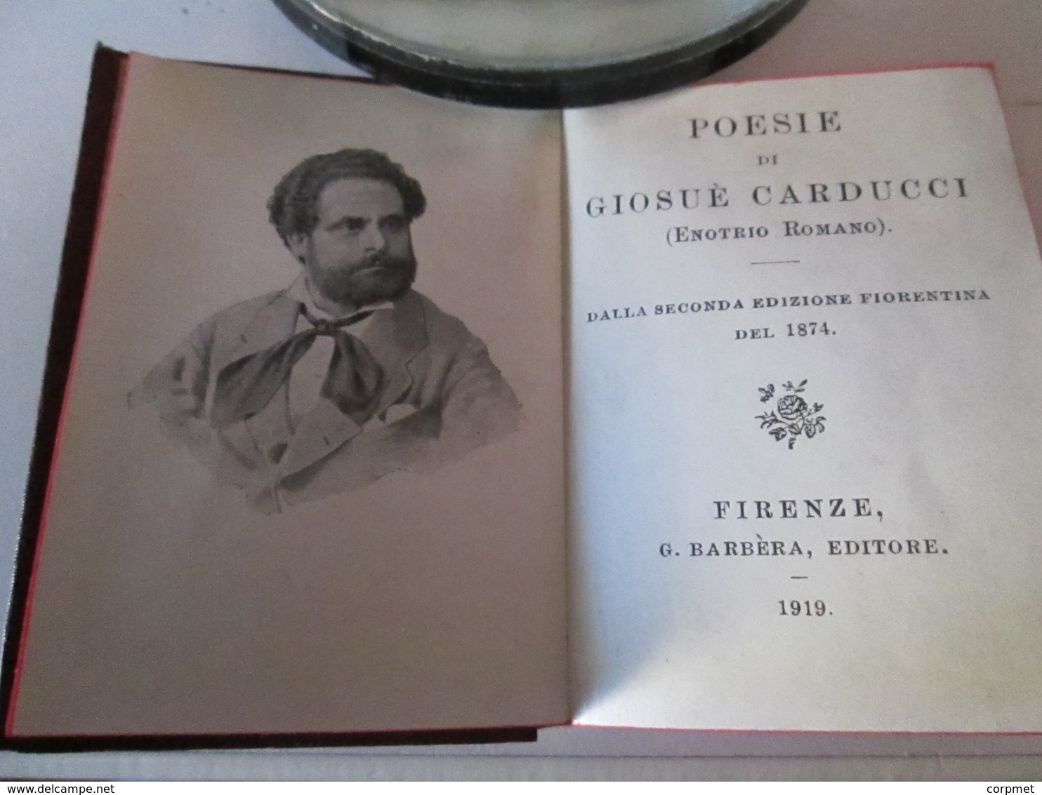 POESIE Di GIOSUE CARDUCCI - 1919  LUXURY MINIATURE 4,5 X 6,5 Cm BOOK 379 Fogli - G. BARBERA - FIRENZE Ed. VADE MECUM - Oude Boeken