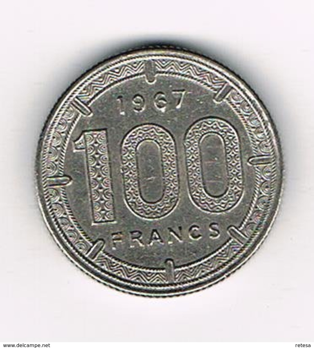 //  EQUATORIAL   AFRICAN  STATES 100 FRANCS  1967 - Central African Republic