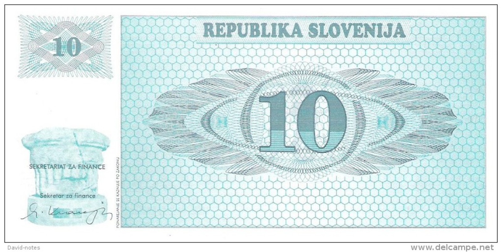 Slovenia - Pick 4 - 10 Tolarjev 1990 - Unc - Slovenia