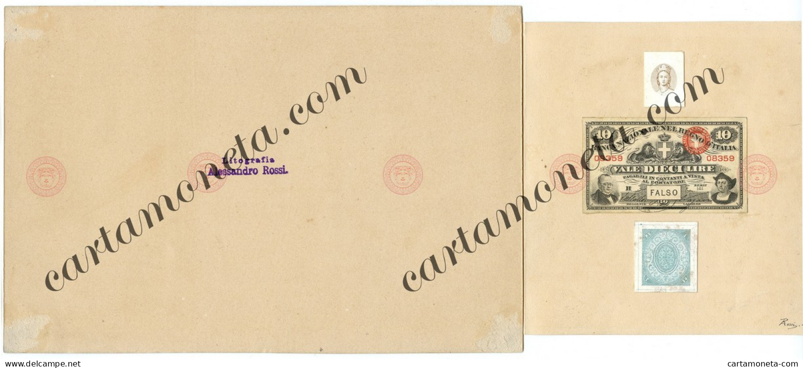 100 LIRE PROVA SU CARTONCINO INEDITO BANCA POPOLARE SENESE 1875/70 BB/SPL - [ 8] Fakes & Specimens