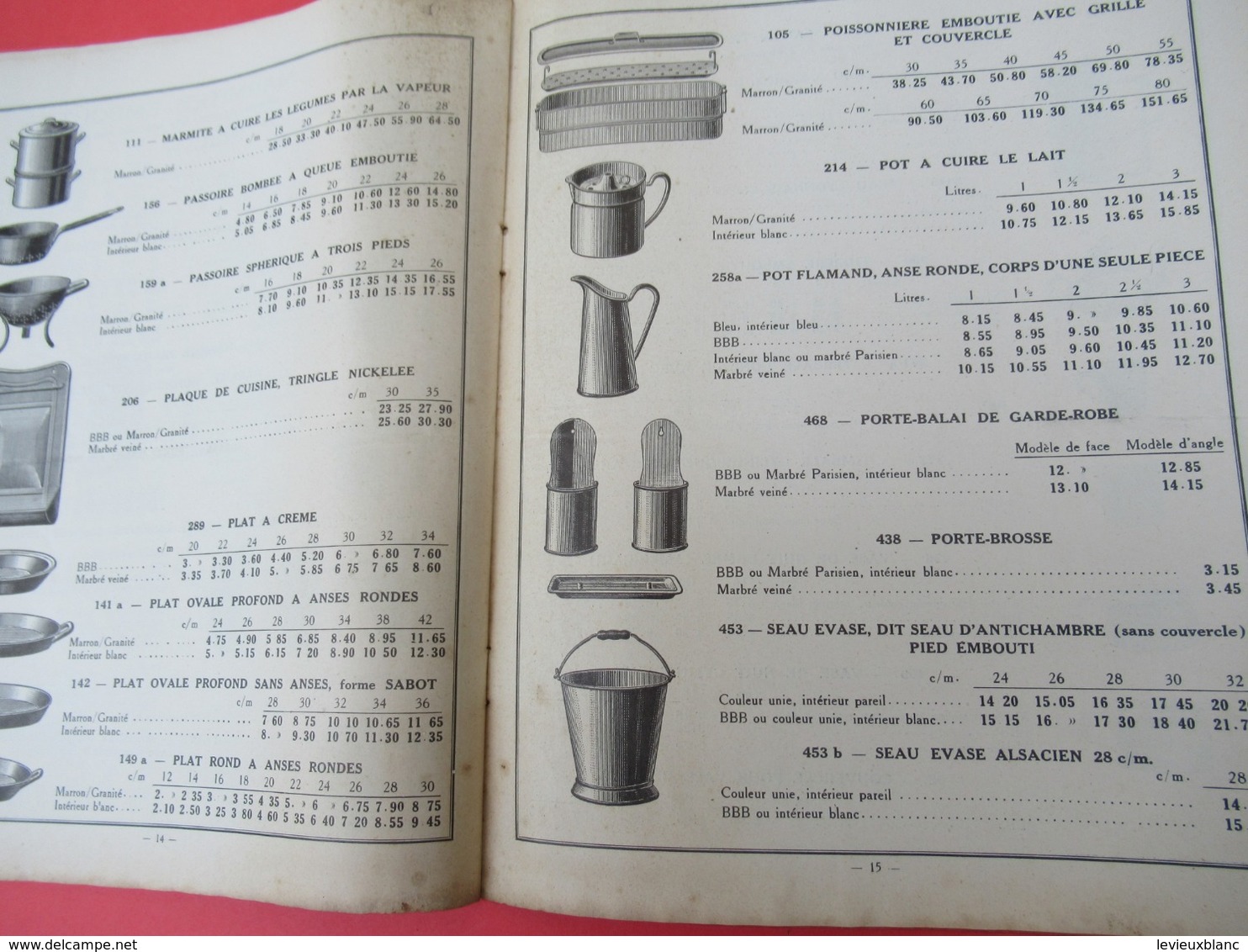 Catalogue- Tarif/ Ustensiles de cuisine emboutis/ vers 1931   CAT259