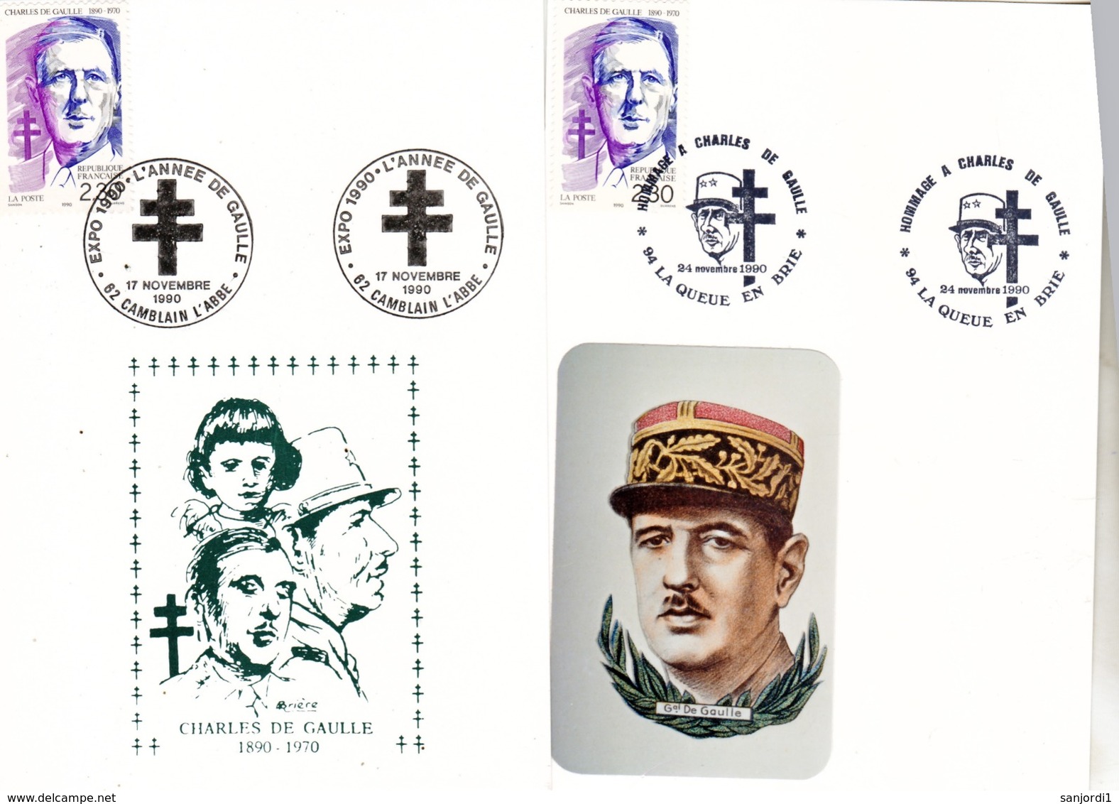 France 2 Souvenirs De Gaulle Centenaire De Sa Naissance 2634 Et 2634a - De Gaulle (General)