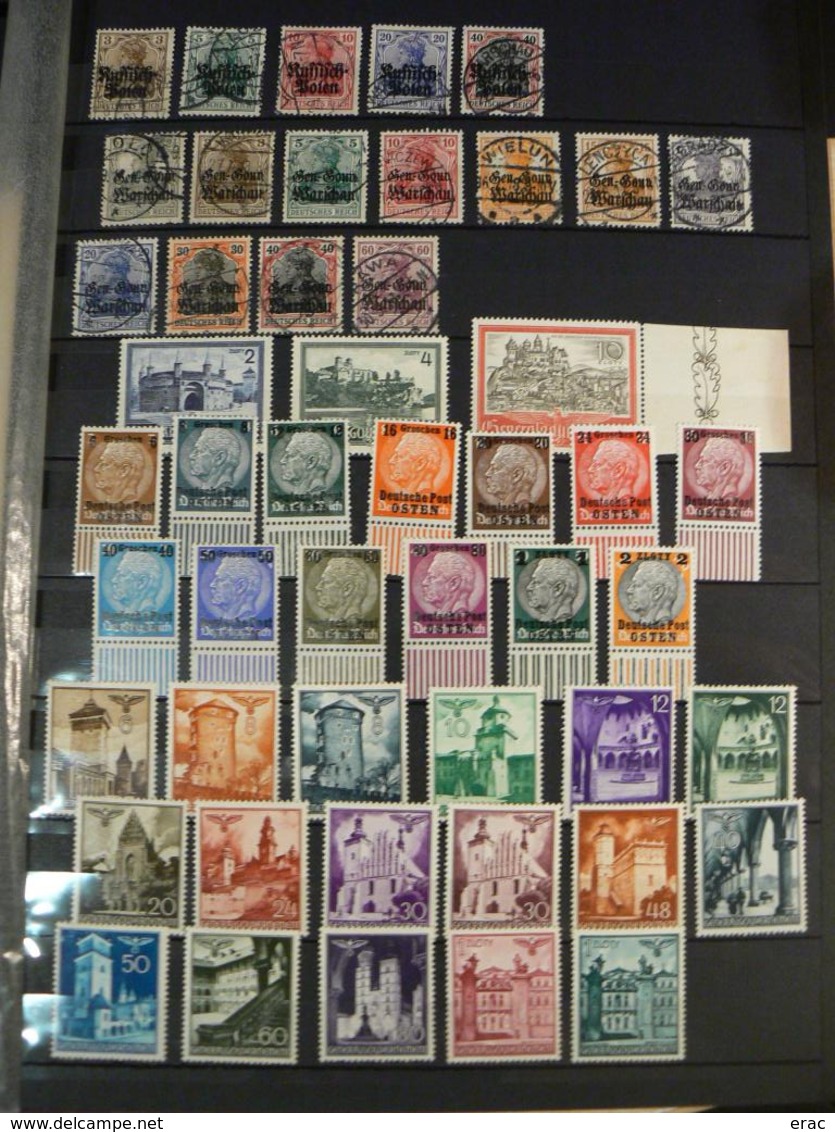 Pologne - Occupation Allemande 1914-18 + Gouvernement Général 1940-41 - 5 Séries Complètes - Cote + 50 - Collections (without Album)